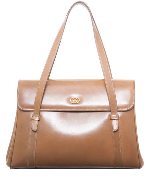 vintage gucci brown solid leather|vintage black Gucci bag.